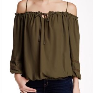 Nordstrom Harlowe & Graham Olive blouse